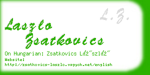 laszlo zsatkovics business card